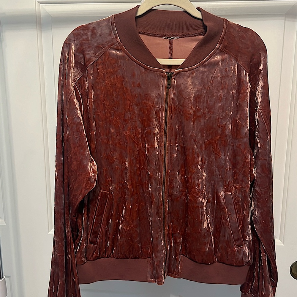 Ladies Velvet Bomber Jacket - Size XL